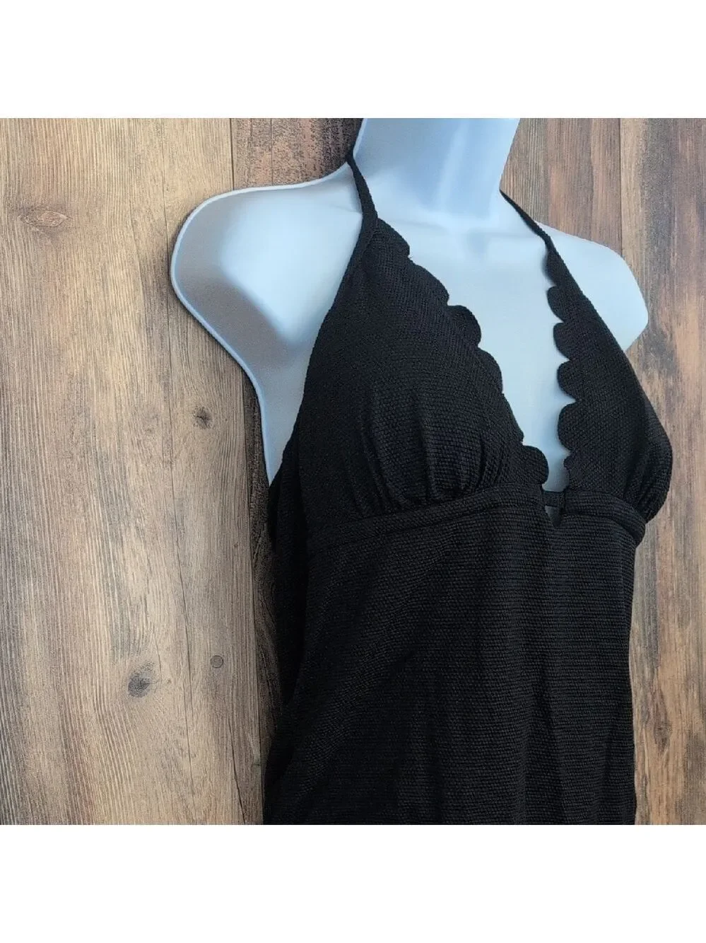 Time and Tru Black One Piece Textured Swimsuit XL 16-18        628D